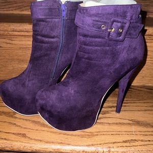 Purple Platform Bootie